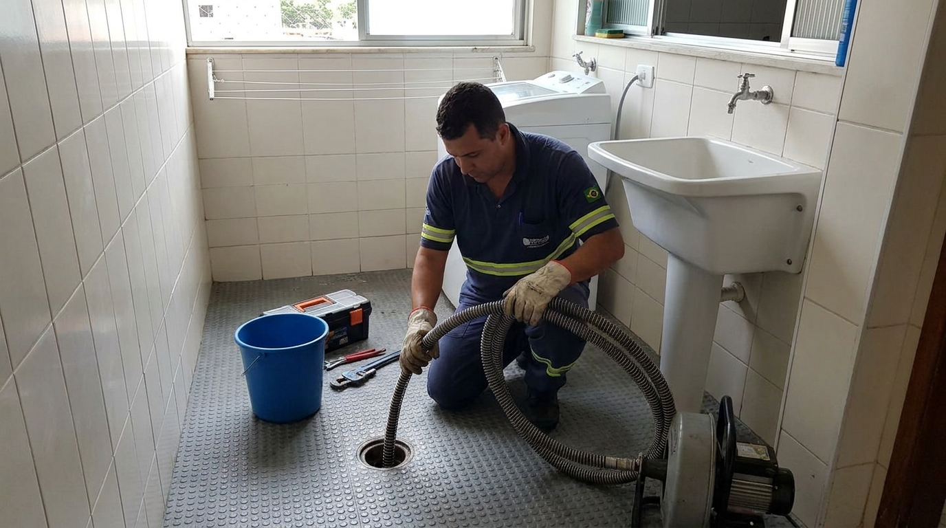 Desobstrução na Cozinha em Cotia‑SP